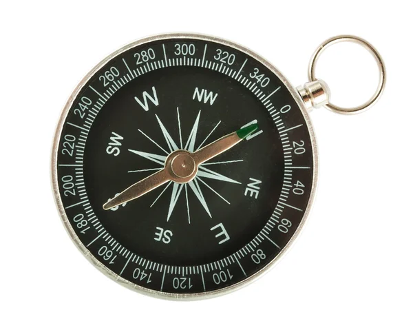 Černá kompasu (pohled shora) — Stock fotografie