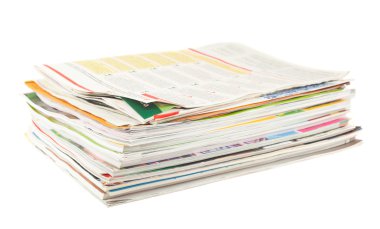 Stack of old magazines clipart