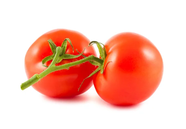 Dwie dojrzałe pomidory czerwone — Zdjęcie stockowe