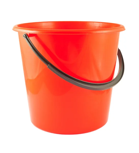 Červený plastový kbelík — Stock fotografie
