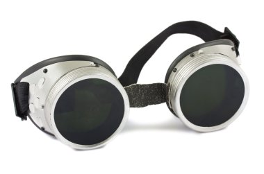 Old used welding goggles clipart