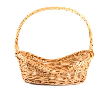 Empty wicker basket clipart