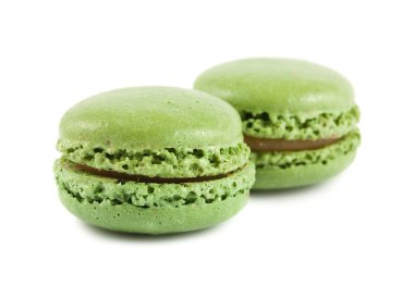 Yeşil macaroons çifti