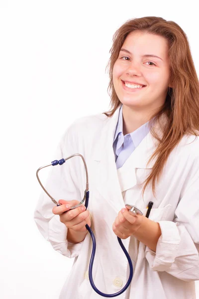 Glad läkare kvinna — Stockfoto