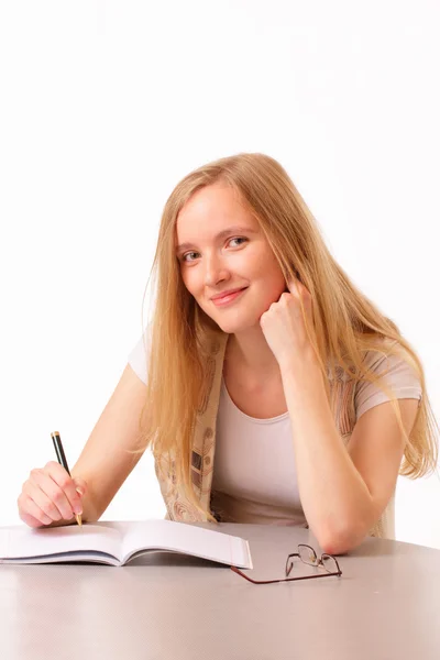Happy young student woman — Stock Photo, Image
