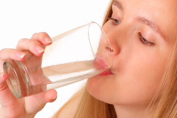 stock image Pretty young woman drinking water