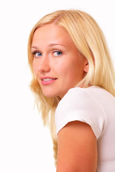 Attractive blonde young woman — Stock Photo, Image