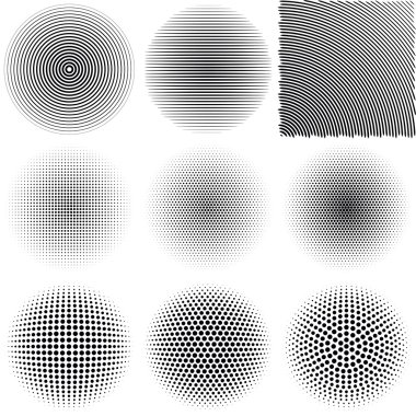 Radial patterns clipart