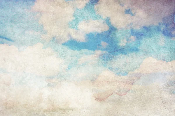 Fond grunge avec des nuages blancs — Photo