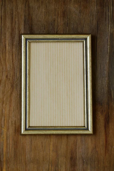 Cornice vintage su parete in legno elemento interno — Foto Stock