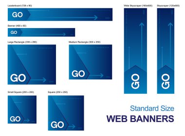 Standard Size Web Banners clipart