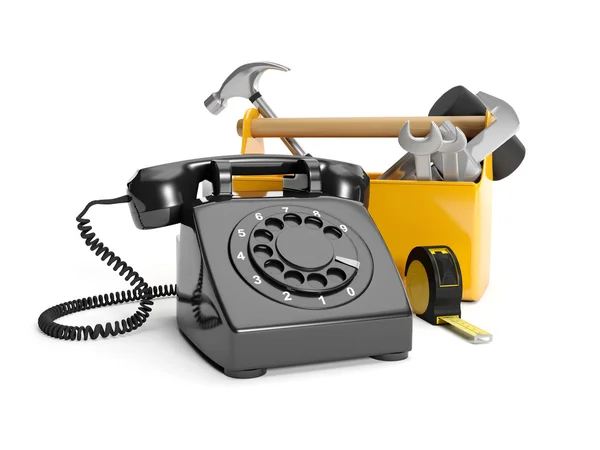 3D illustration: ringer VVS Reparation serviceordern. telefon, w — Stockfoto