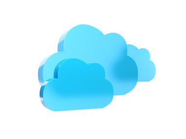 3d illustration: Blue Cloud clipart