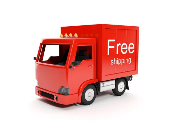 Illustrazione 3d: consegna gratuita di merci in qualsiasi luogo — Foto Stock