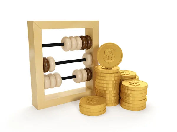 3D obrázek: účetnictví. Účty a skupiny peníze — Stock fotografie