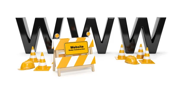 Ilustración 3d: Reparación del sitio, creación de sitios web, reconocimiento — Foto de Stock