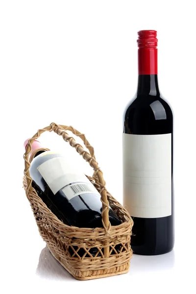 stock image Red wine bottle