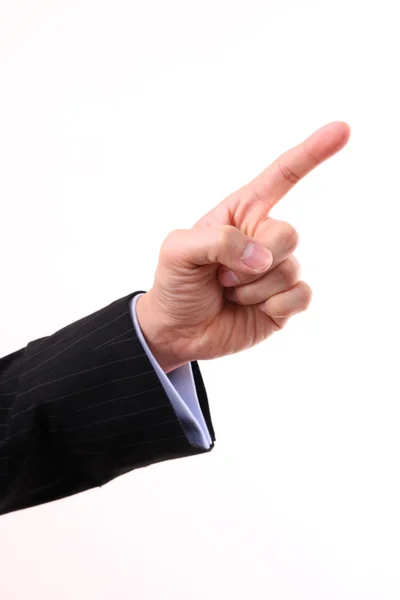 Business man's hand pointing up Stock Picture