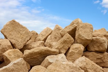 Heap of limestone blocks clipart