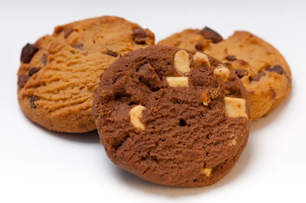 Trois biscuits aux pépites de chocolat — Photo
