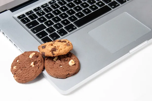 Cookies på en dator — Stockfoto
