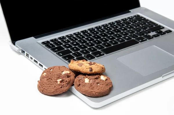 Cookies på en dator — Stockfoto