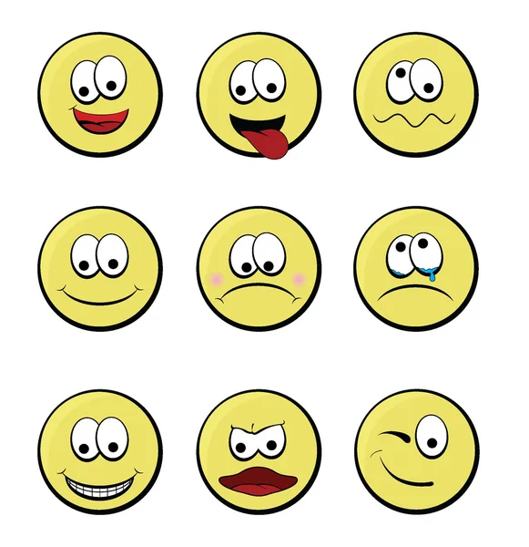 stock vector Cute face icons