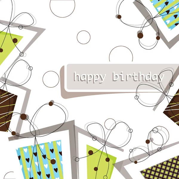 Birthday and presents background — Stock Vector