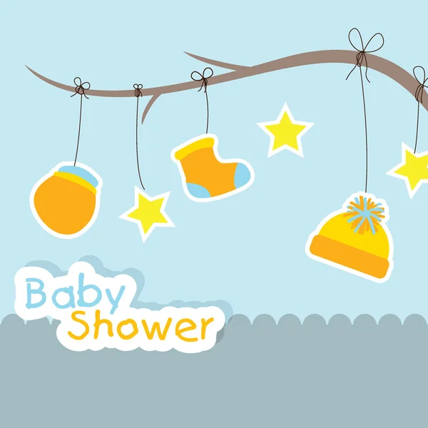 Baby zuhanyzó háttér — Stock Vector