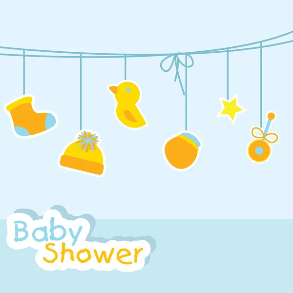 婴儿淋浴背景 — 图库矢量图片