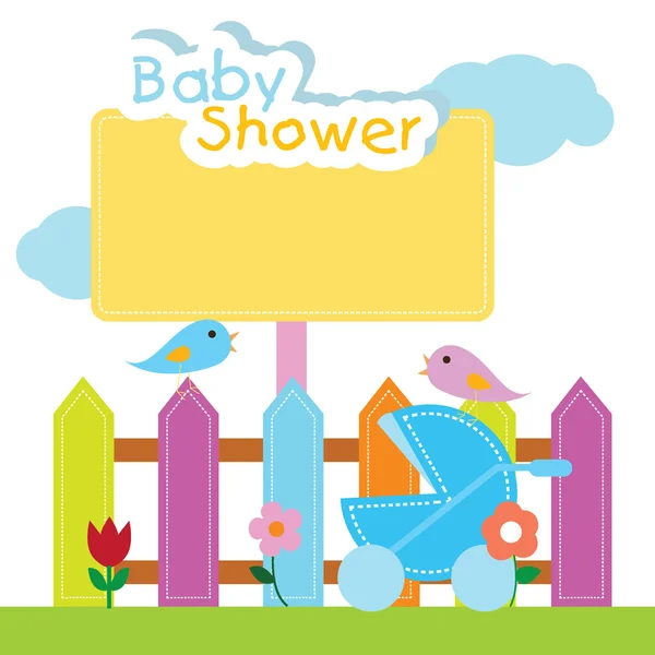 Bebek duş arka plan — Stok Vektör