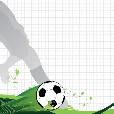 Soccer ball banner clipart