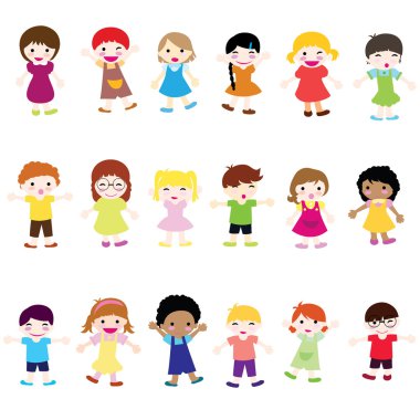 Happy children clipart