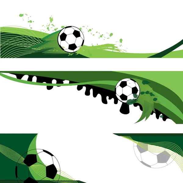 Banner de bola de futebol —  Vetores de Stock