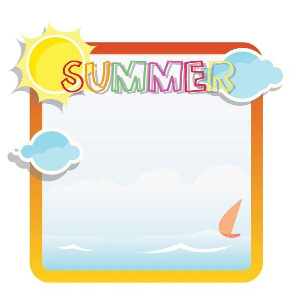 Nyár és beach háttér — Stock Vector