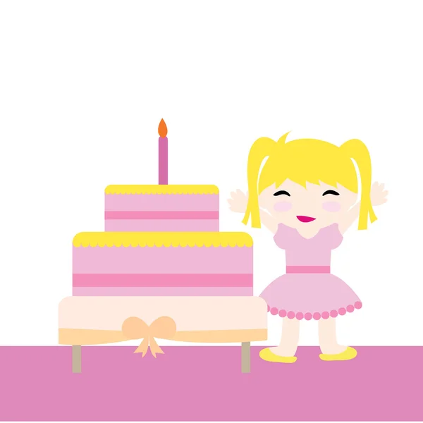 Girl birthday — Stock Vector