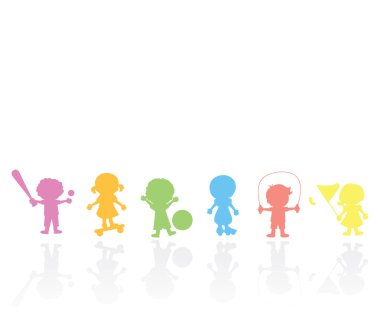 Happy children background clipart