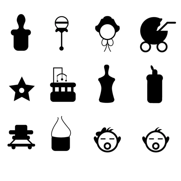 Iconos de bebé — Archivo Imágenes Vectoriales