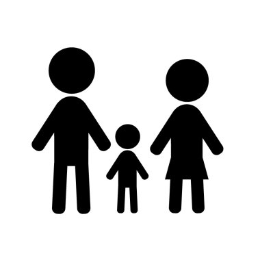 Family silhouettes clipart