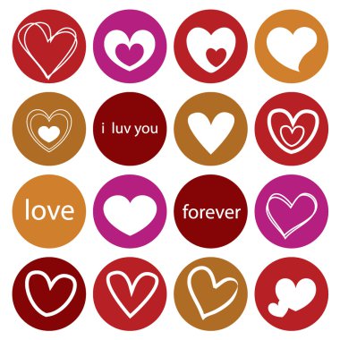 Hearts background clipart