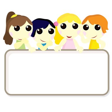 Children banner clipart