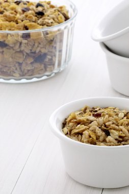 lezzetli ve sağlıklı müsli veya granola