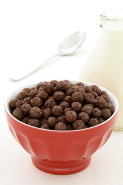 Delicious healthy chocolate kids cereal clipart