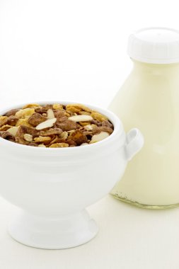 lezzetli Sağlıklı Çikolata müsli veya granola