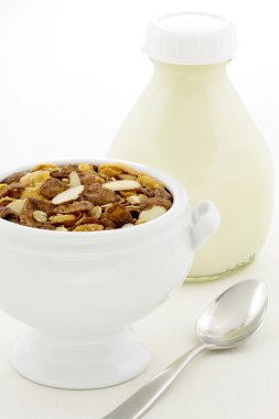 lezzetli Sağlıklı Çikolata müsli veya granola