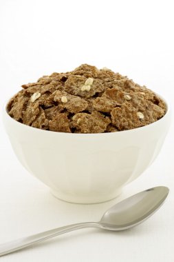 Wheat bran flakes cereal breakfast with rolled oats clipart