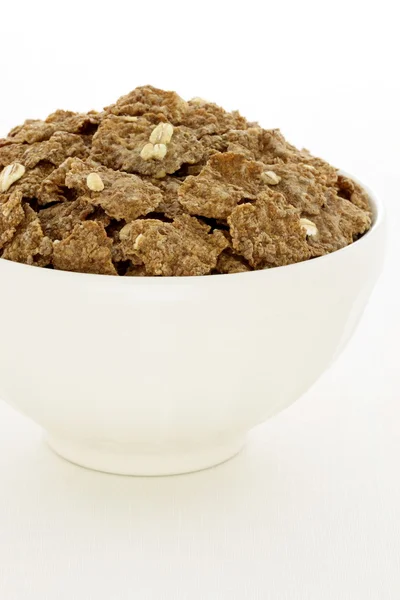 stock image Wheat bran flakes cereal breakfast with rolled oats