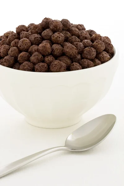 Delicious healthy chocolate kids cereal — Stock Photo, Image
