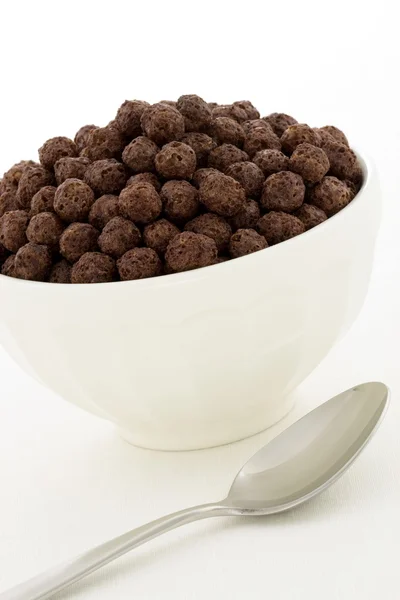 Delicious healthy chocolate kids cereal — Stock Photo, Image