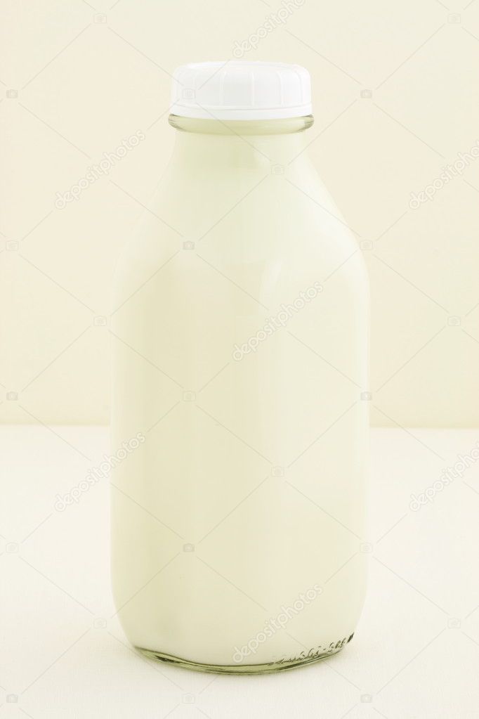 Quart glass milk bottle — Stock Photo © rafer76 #11526450